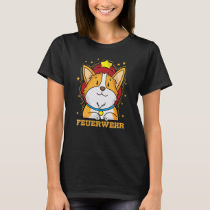 Feuerwehr Hund Welsh Corgi Pembroke Feuerhilfe T-Shirt