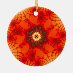 Feuerwehr im Fraktal Kunst Keramik Ornament