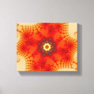 Feuerwehr im Fraktal Kunst Leinwanddruck