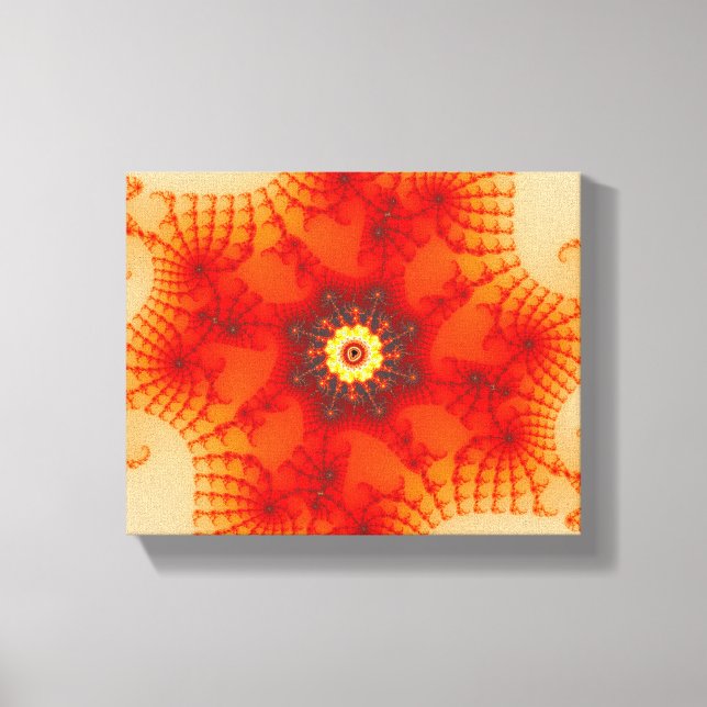 Feuerwehr im Fraktal Kunst Leinwanddruck (Vorderseite)