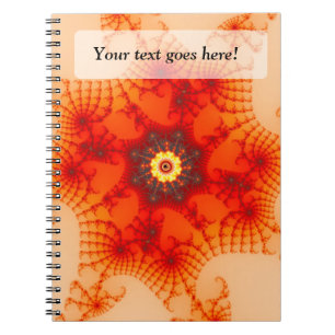 Feuerwehr im Fraktal Kunst Notizblock