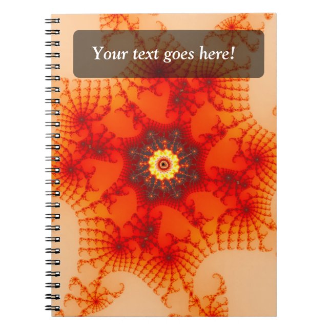 Feuerwehr im Fraktal Kunst Notizblock (Vorderseite)