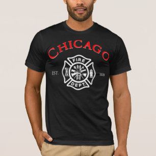 Feuerwehr in der Stadt Chicago Illinois T-Shirt