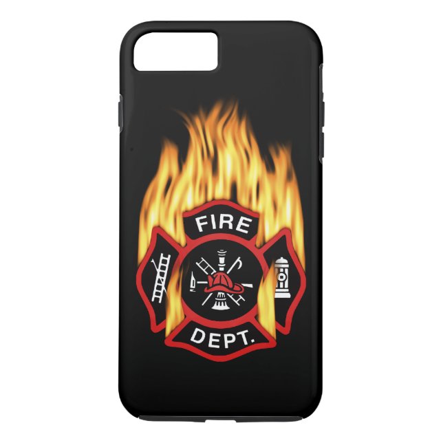 Feuerwehr-loderndes Abzeichen Case-Mate iPhone Hülle (Rückseite)