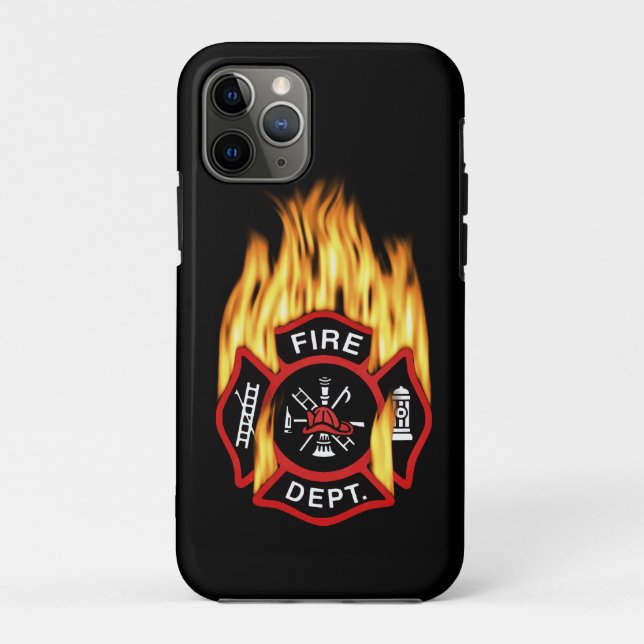 Feuerwehr-loderndes Abzeichen Case-Mate iPhone Hülle (Rückseite)