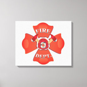 Feuerwehr-Logo Leinwanddruck