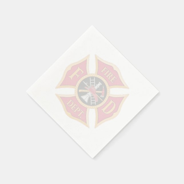 Feuerwehr Maltese Cross Napkins Serviette (Ecke)