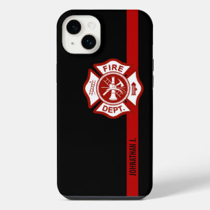 Feuerwehr-Maltese-Kreuz Dünne Rote Linie iPhone 14 Plus Hülle