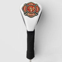 Feuerwehr-Maltese-Kreuz-Golfschläger-Treiberabdeck
