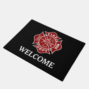 Feuerwehr-Maltese-Kreuz-Türmatte - 18"x24" Fußmatte