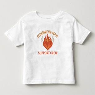 Feuerwehr Mama Herz Flammen Design Kleinkind T-shirt