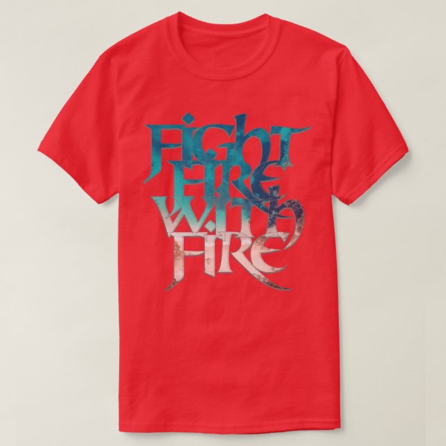 Feuerwehr mit Feuer 1 T-Shirt (Design vorne)