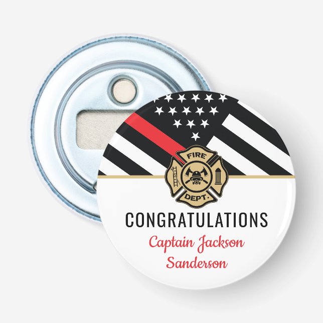 Feuerwehr Party für das Ruhestand von Feuerwehrleu Flaschenöffner (Vorderseite)