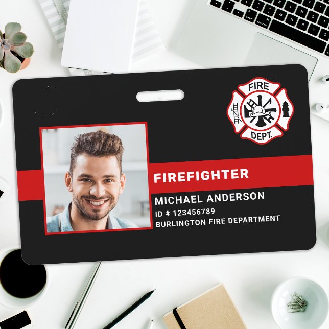 Feuerwehr Personalisiertes Foto Feuerwehrmann-ID Ausweis (Von Creator hochgeladen)