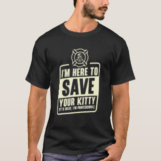 Feuerwehr-Profi-Rettungskatze Feuerwehrmann F T-Shirt