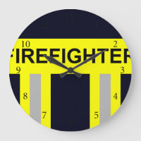 Feuerwehr Symbol Uniform Blau Große Wanduhr