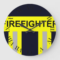 Feuerwehr Symbol Uniform Blau Große Wanduhr
