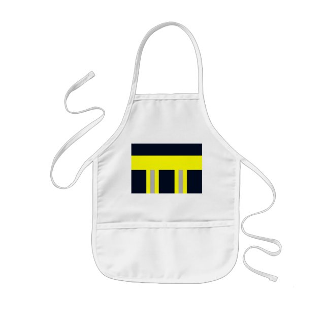 Feuerwehr Symbol Uniform Blau Kinderschæ Kinderschürze (Vorne)