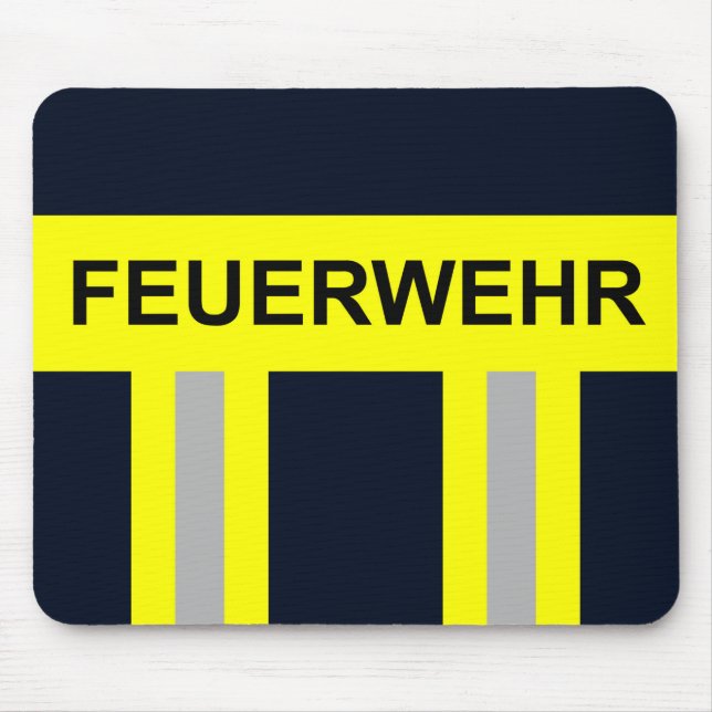 Feuerwehr Symbol Uniform Blau Mousepad (Vorne)