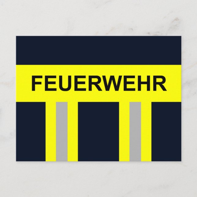 Feuerwehr Symbol Uniform Blau Postkarte (Vorderseite)