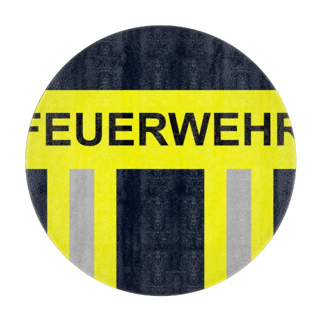 Feuerwehr Symbol Uniform Blau Schneidebrett (Vorderseite)