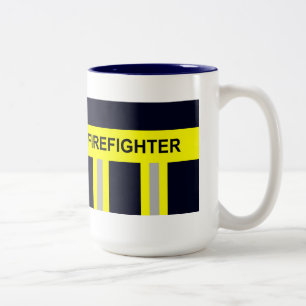 Feuerwehr Symbol Uniform Blau Zweifarbige Tasse