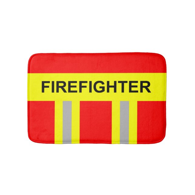 Feuerwehr Symbol Uniform Rot Badematte (Vorderseite)
