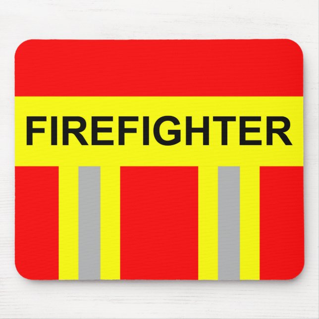 Feuerwehr Symbol Uniform Rot Mousepad (Vorne)