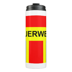 Feuerwehr Symbol Uniform Rot Thermosbecher