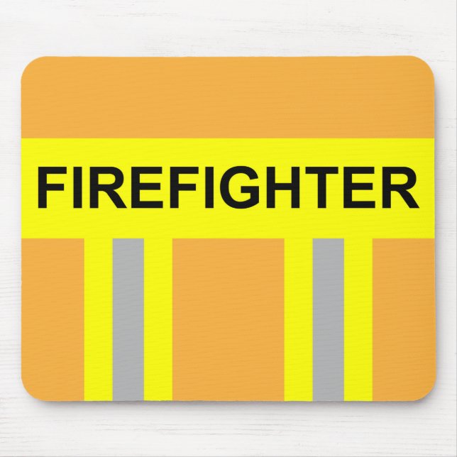 Feuerwehr Symbol Uniform Sandfarben Mousepad (Vorne)