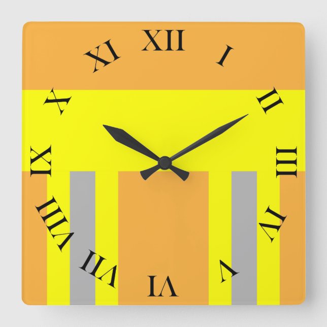 Feuerwehr Symbol Uniform Sandfarben Quadratische W Quadratische Wanduhr (Vorderseite)