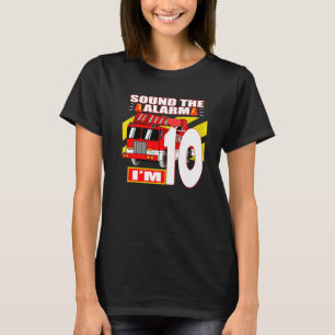 Feuerwehr Thema 10 Jahre Altes Geburtstag T-Shirt
