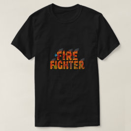 Feuerwehr-Typografie-Kunst mit Flammen & Rettung T-Shirt