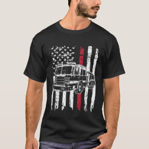 Feuerwehr USA-Flagge Feuerwehrmann Feuerwehrmänner T-Shirt