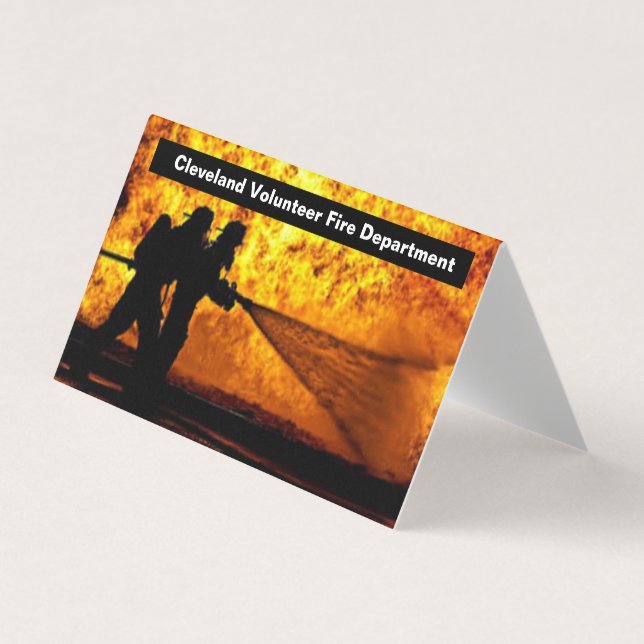 Feuerwehr von Cleveland Volunteer eingeklappt Visitenkarten (Vorderseite)