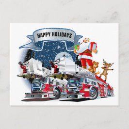 Feuerwehr - Weihnachten Postkarte