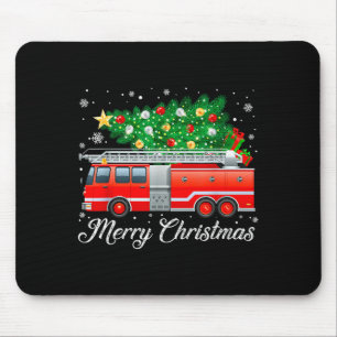 Feuerwehr Weihnachtsbaum Lustige Weihnachten Pyjam Mousepad