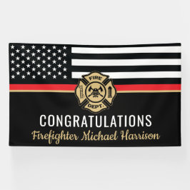 Feuerwehrakademie Thin Red Line Abschluss Banner