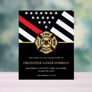 Feuerwehrakademie willkommen acrylschild