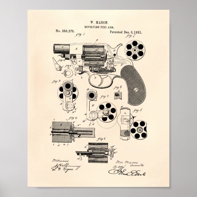 Feuerwehrarm 1881 Patentkunst - Alter Peper Poster (Vorne)