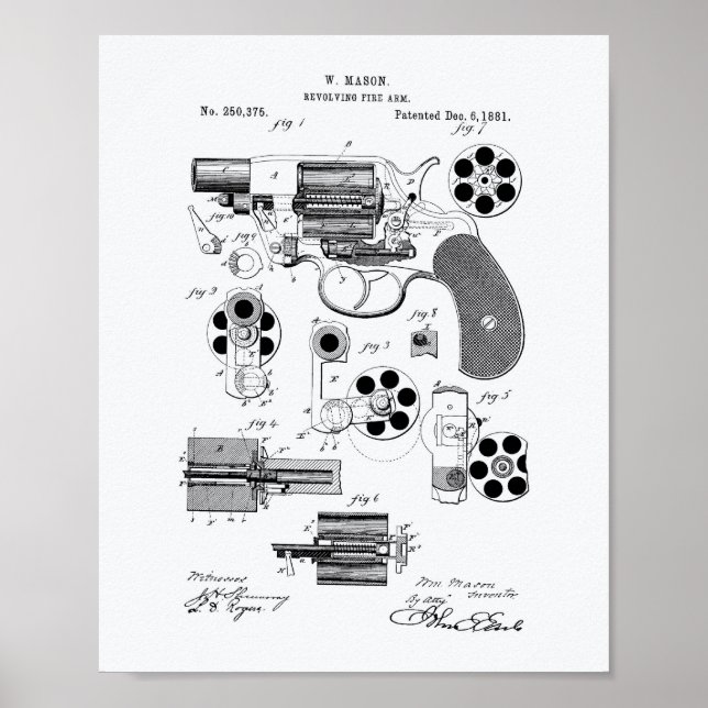 Feuerwehrarm 1881 - Patentkunst - Weißbuch Poster (Vorne)