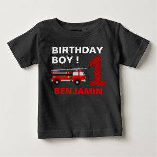 Feuerwehrauto 1. Geburtstagsfeier Baby T-shirt