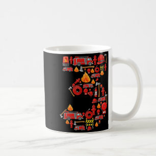 Feuerwehrauto 3. Geburtstag Junge Feuerwehrmann 3 Kaffeetasse