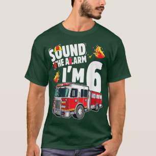 Feuerwehrauto 6. Geburtstag Junge Feuerwehrmann 6 T-Shirt