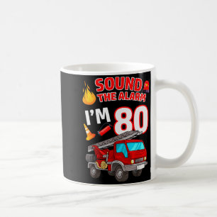 Feuerwehrauto 80. Geburtstag Feuerwehrmann Feuerwe Kaffeetasse
