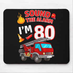 Feuerwehrauto 80. Geburtstag Feuerwehrmann Feuerwe Mousepad