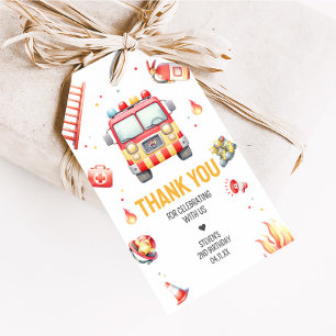 Feuerwehrauto Alarm Baby Shower Favor Tags Geschenkanhänger