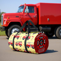 Feuerwehrauto-Candy-Cane personalisiert
