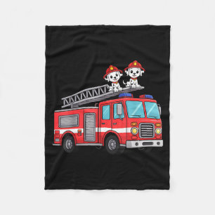 Feuerwehrauto Feuerwehr Dalmatiner Kinder Grafik K Fleecedecke