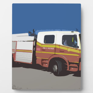 Feuerwehrauto Fotoplatte